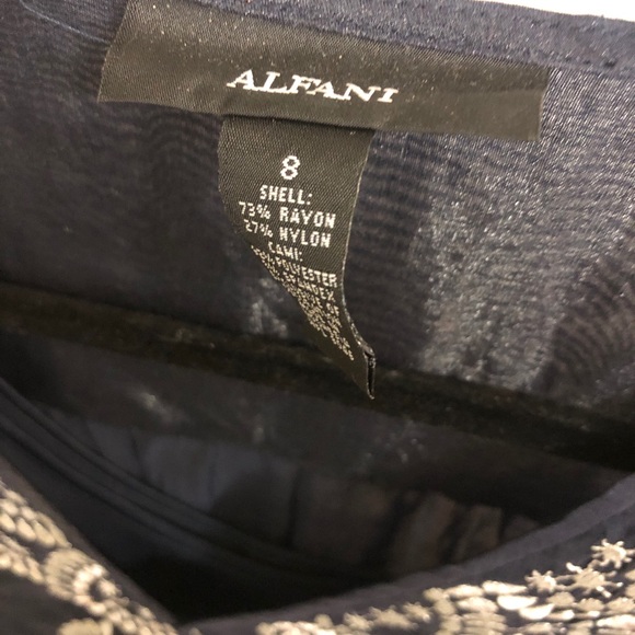 Navy blue blouse with under tank - Picture 2 of 2